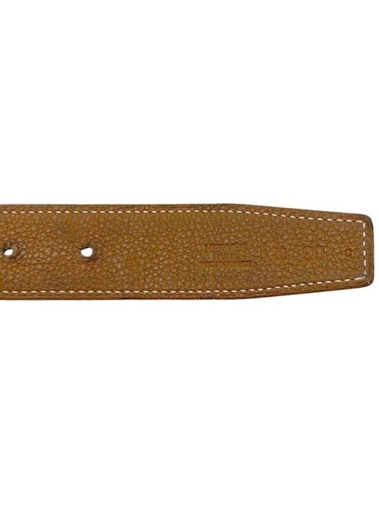 Hermes Belt Black Brown Constance Waist 93 30 Box Calf Togo Logo Buckle